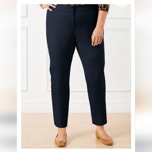 Talbots Chatham Ankle Pants, Navy with brass button detail at ankle 16W, NWOT